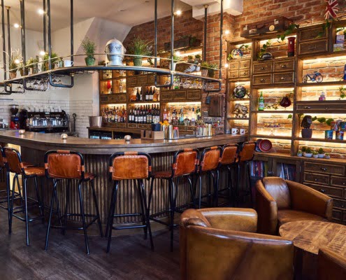 Restaurant interiors photography to show the newly refurbished Arlo of Jesmond